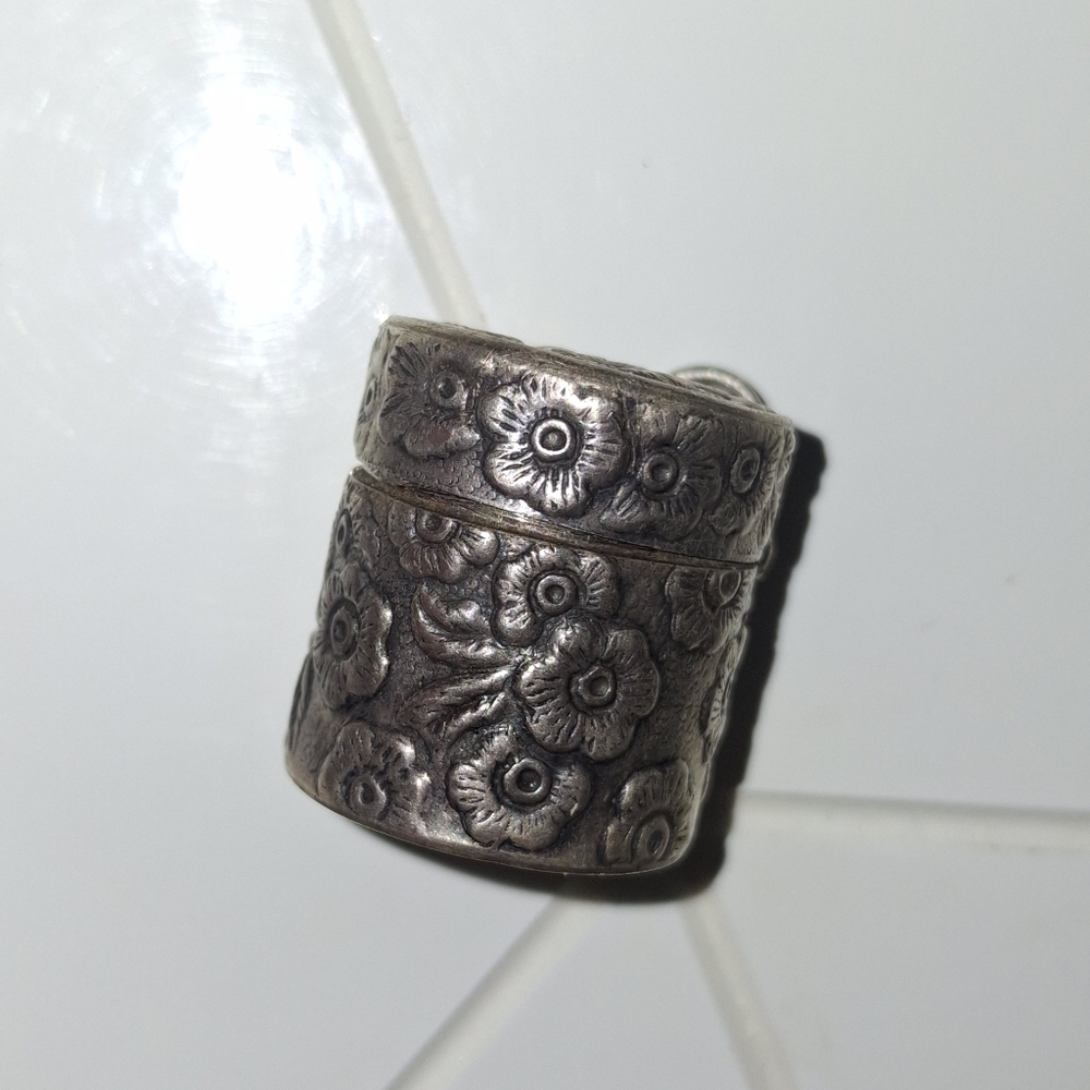 Floral Silver Trinket Box